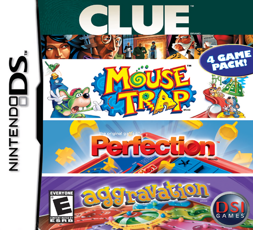 Download 4 Game Pack! – Clue + Aggravation + Perfection + Mouse Trap (USA) Nintendo DS ROM