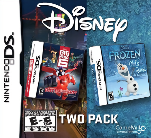 Download Disney Two Pack – Frozen Olaf’s Quest + Big Hero 6 – Battle in the Bay (USA) Nintendo DS ROM
